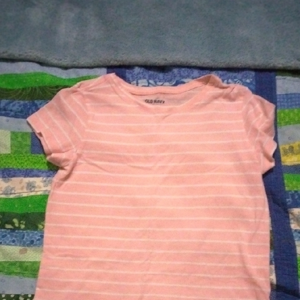 Old Navy Light Pink Striped Tee